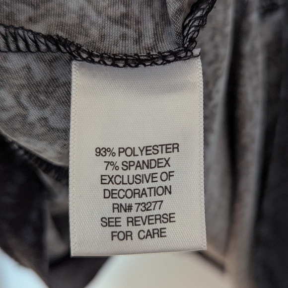 Simply Vera Vera Wang Charcoal Patterned Twist Front Long Sleeve Top Women's‎ XL - Picture 6 of 7